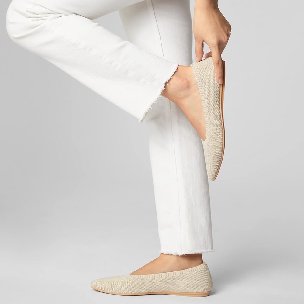 Knit Ballet Flat - Beige Women’s Loafer